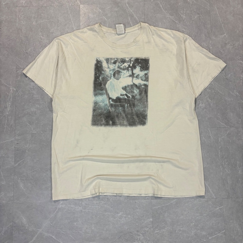 Vintage Don Henley Inside Job Tour 2000 T-Shirt Cream Mens 2X Graphic Tee